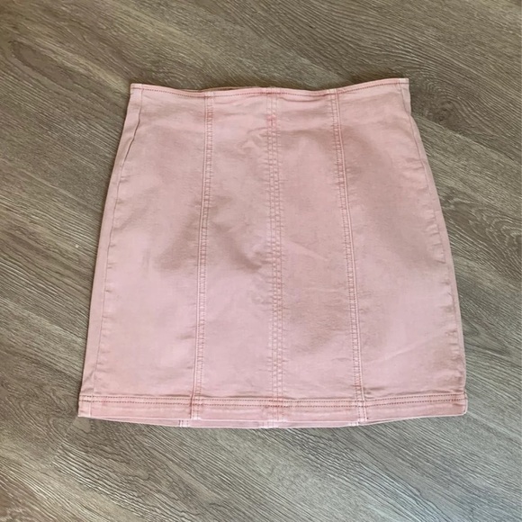 PacSun Dusty Pink Denim Skirt - Picture 2 of 8